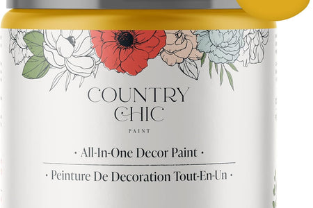 Chalk Style Paint - for Furniture, Home Decor, Crafts - Eco-Friendly - All-In-One - No Wax Needed (Fresh Mustard [Mustard Yellow], Pint (16 Oz))